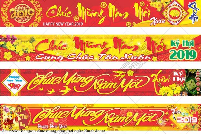 file vector bangron chuc mung nam moi nghe thuat 